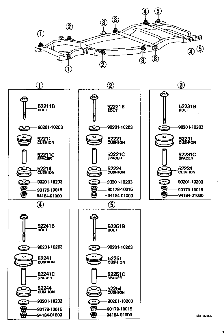 Exploded illustration MBB634A