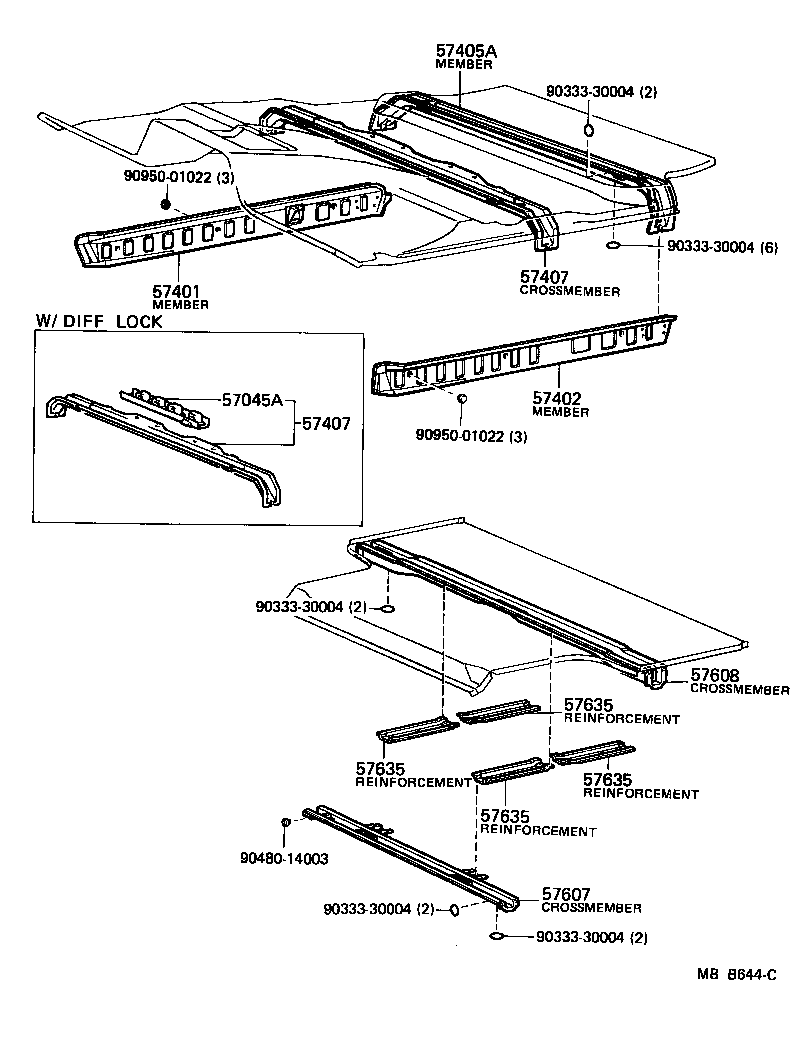 Exploded illustration MBB644C