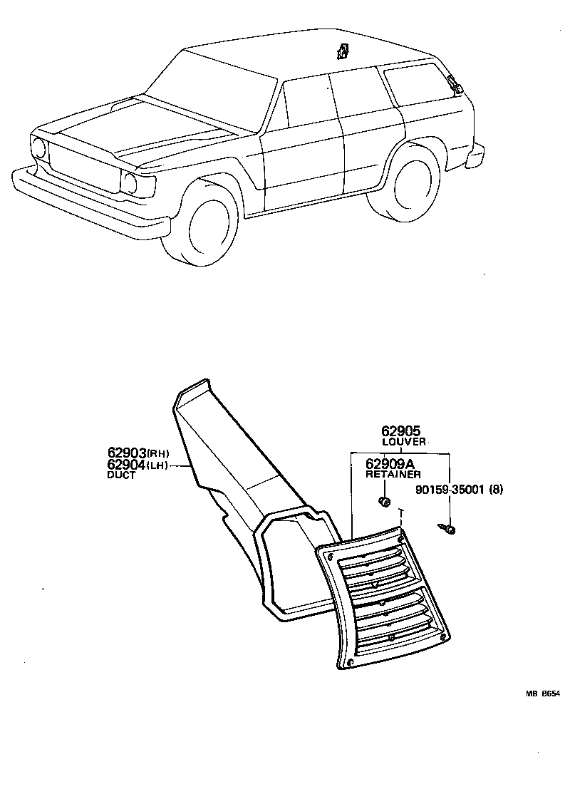 Exploded illustration MBB654