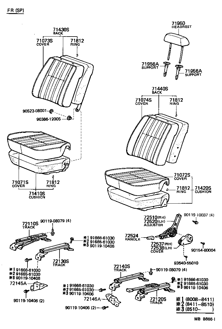 Exploded illustration MBB666I