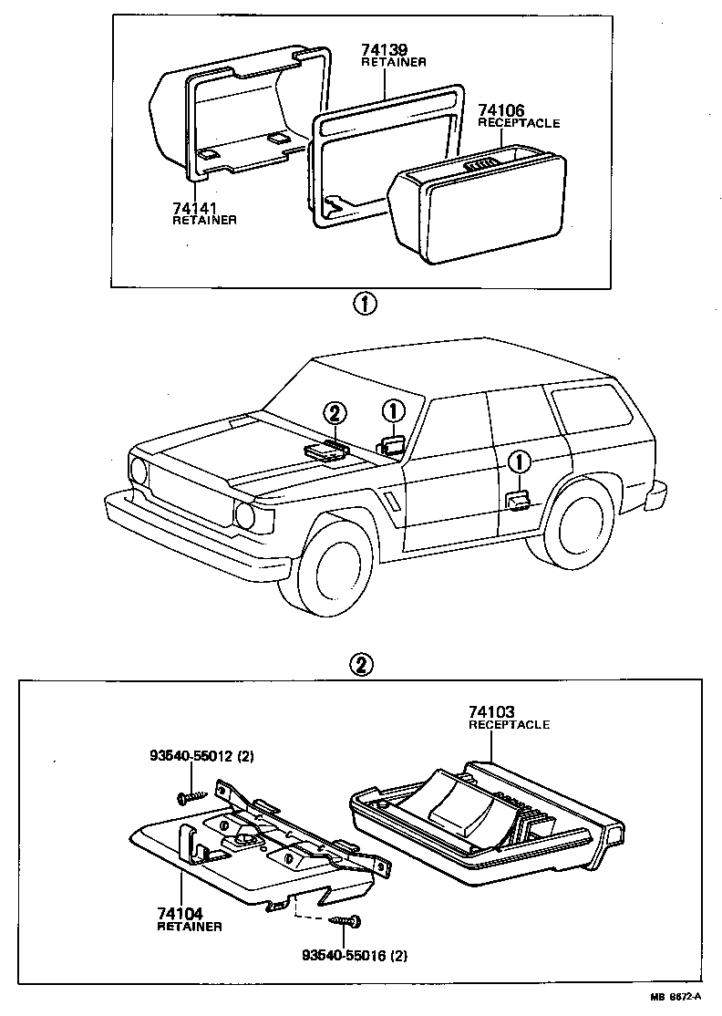 Exploded illustration MBB672A