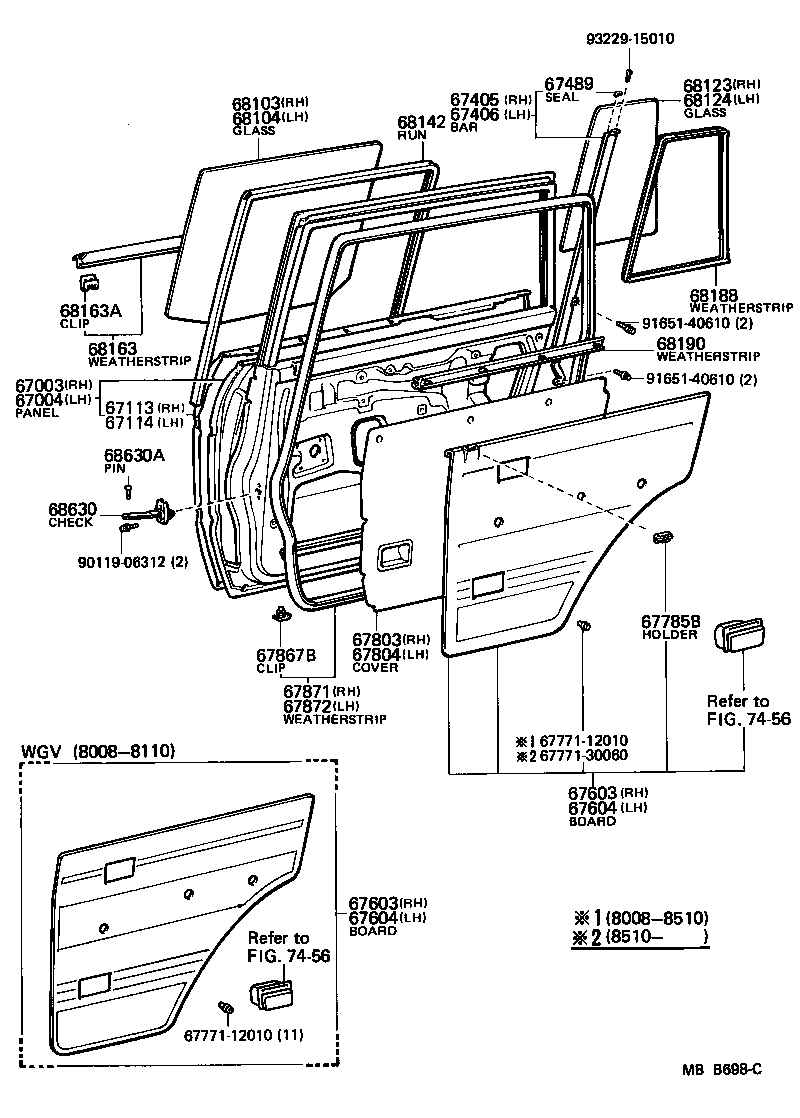 Exploded illustration MBB698C