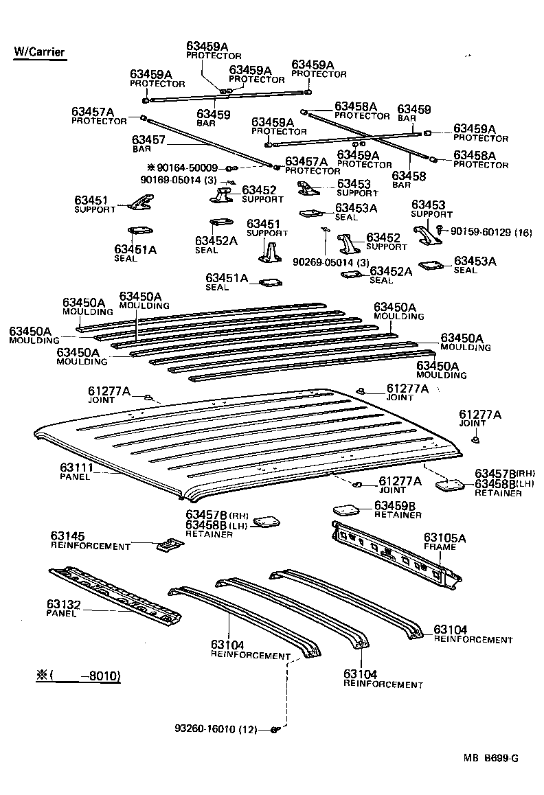 Exploded illustration MBB699G