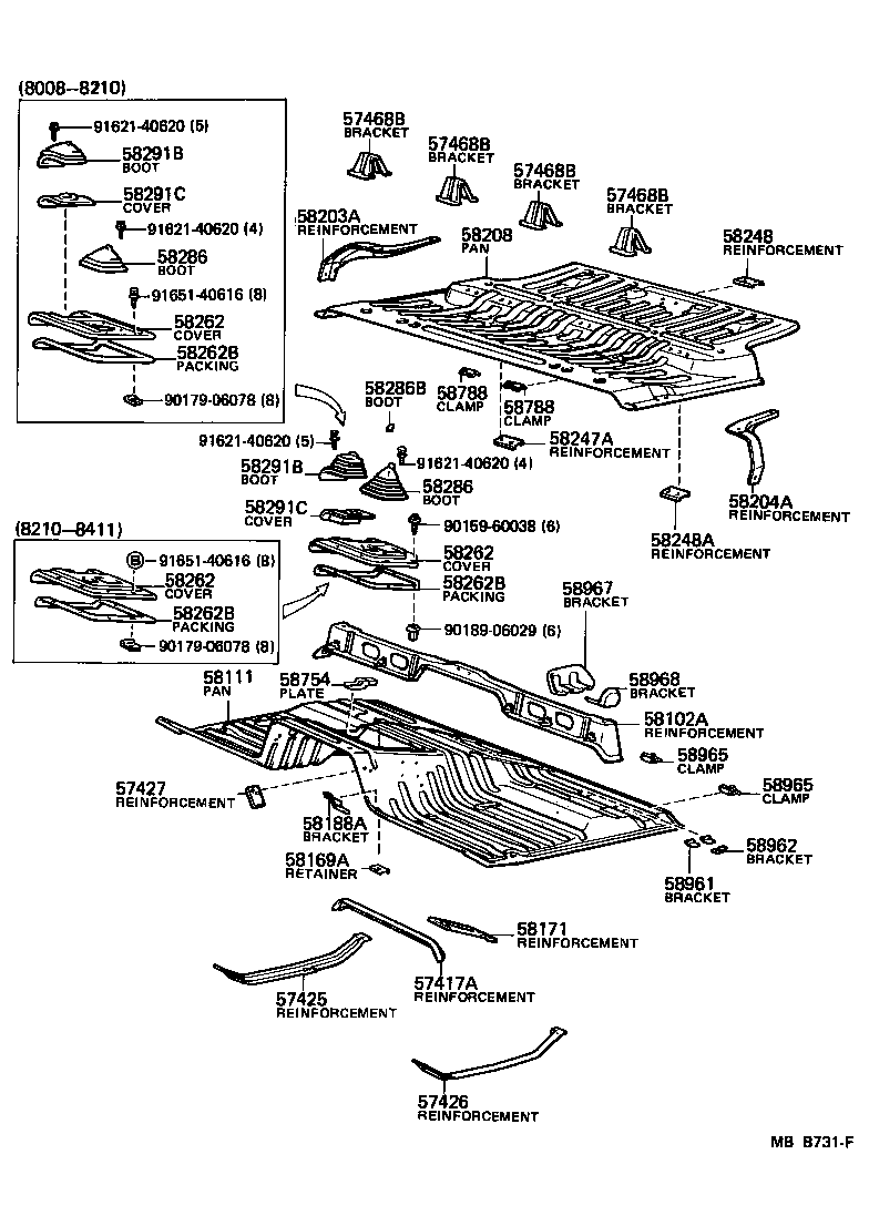 Exploded illustration MBB731F