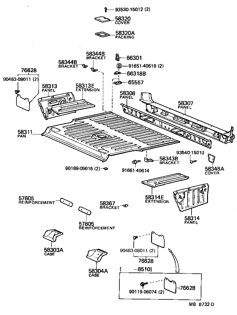 Exploded illustration MBB732D