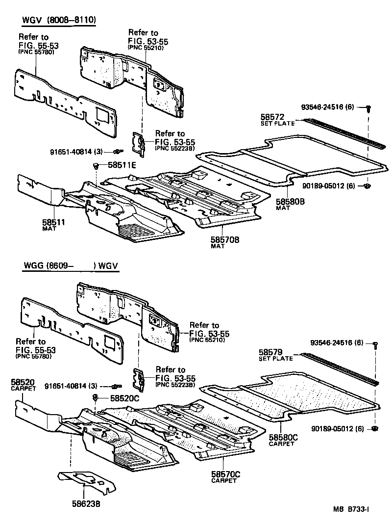 Exploded illustration MBB733I