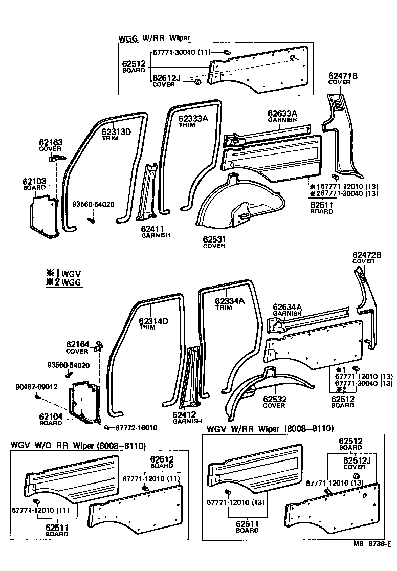 Exploded illustration MBB736E