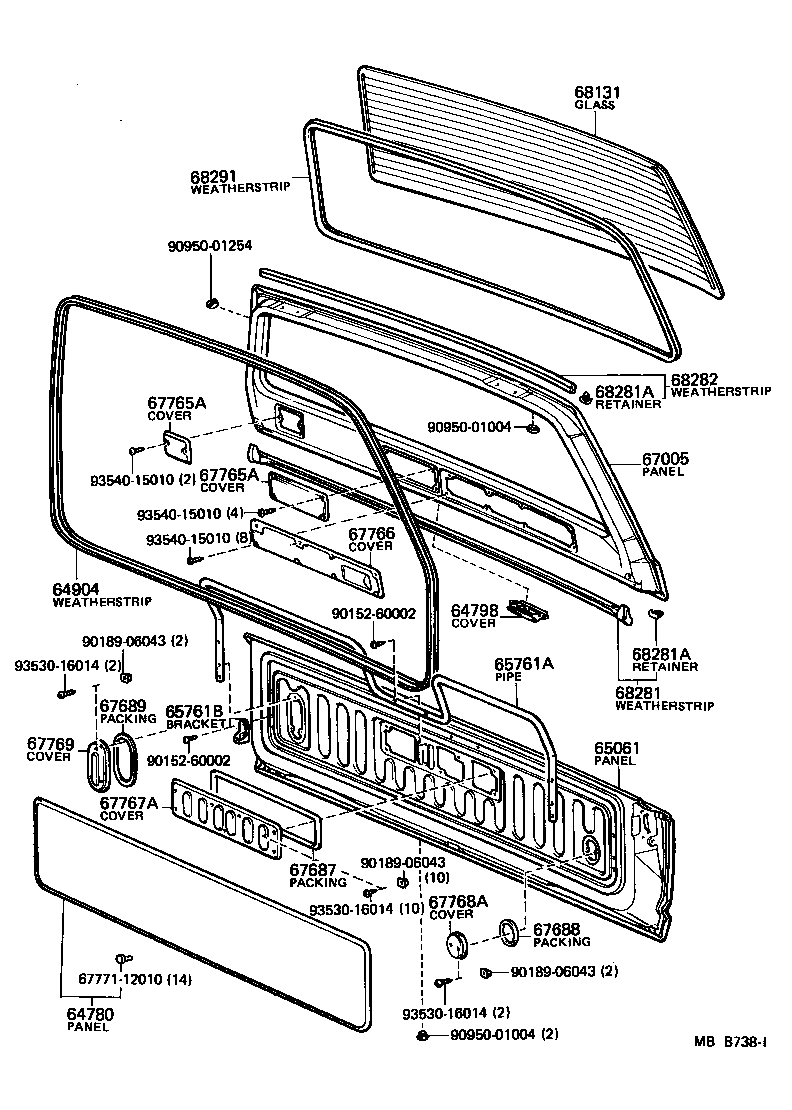 Exploded illustration MBB738I