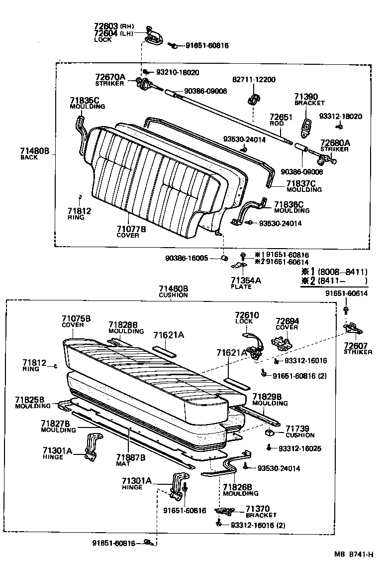 Exploded illustration MBB741H