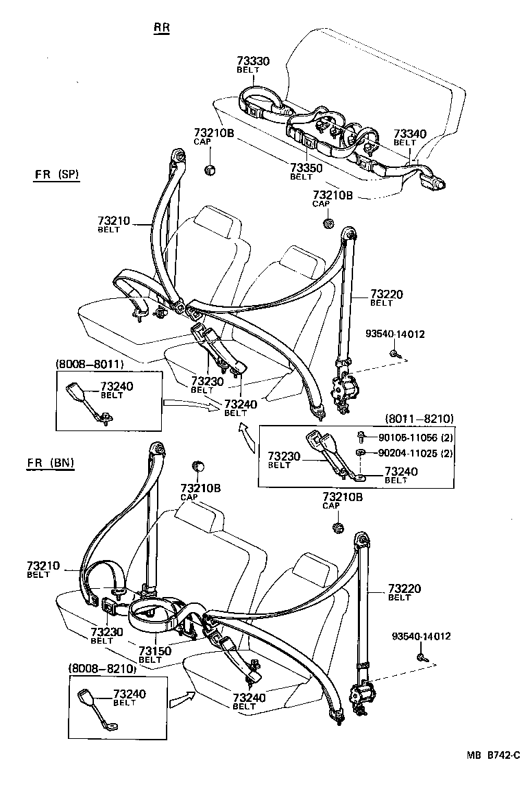 Exploded illustration MBB742C