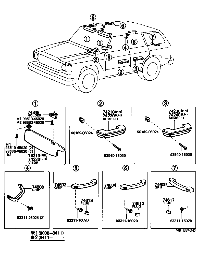 Exploded illustration MBB743D