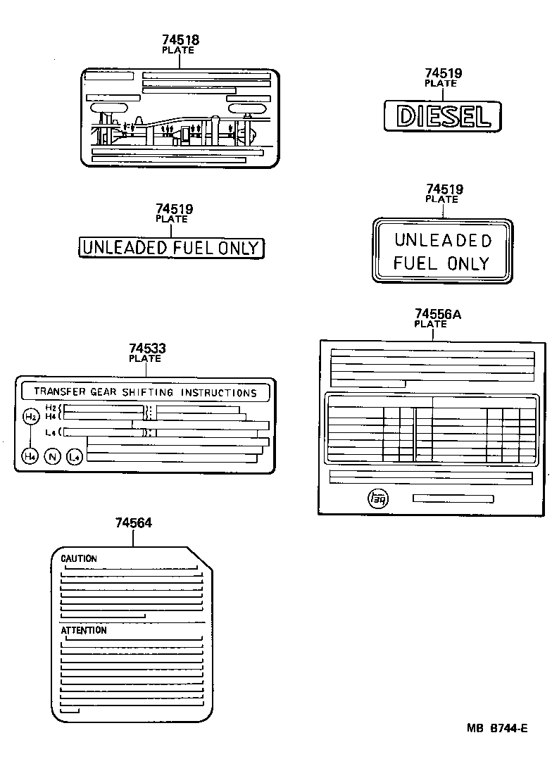 Exploded illustration MBB744E