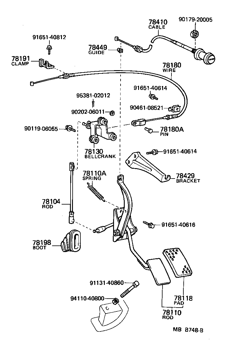 Exploded illustration MBB748B