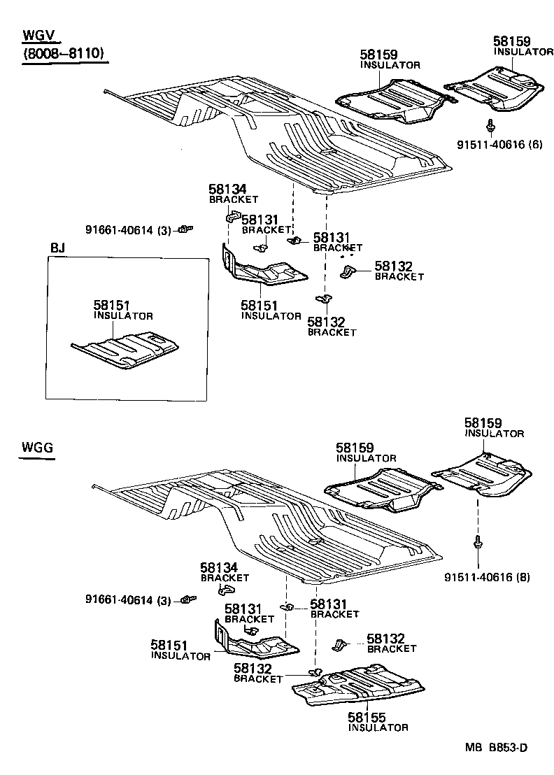 Exploded illustration MBB853D