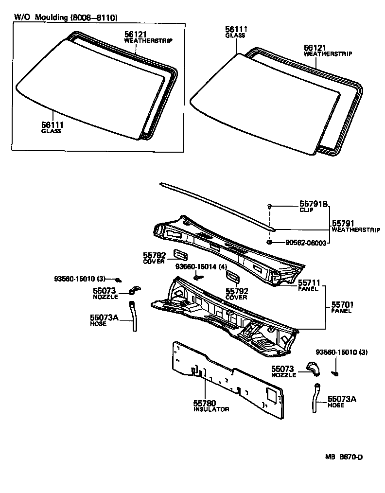 Exploded illustration MBB870D