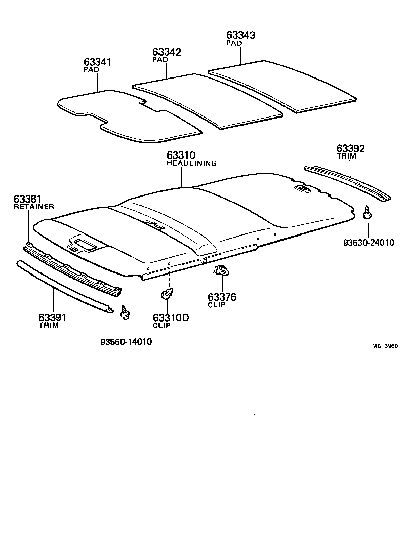 Exploded illustration MBB969