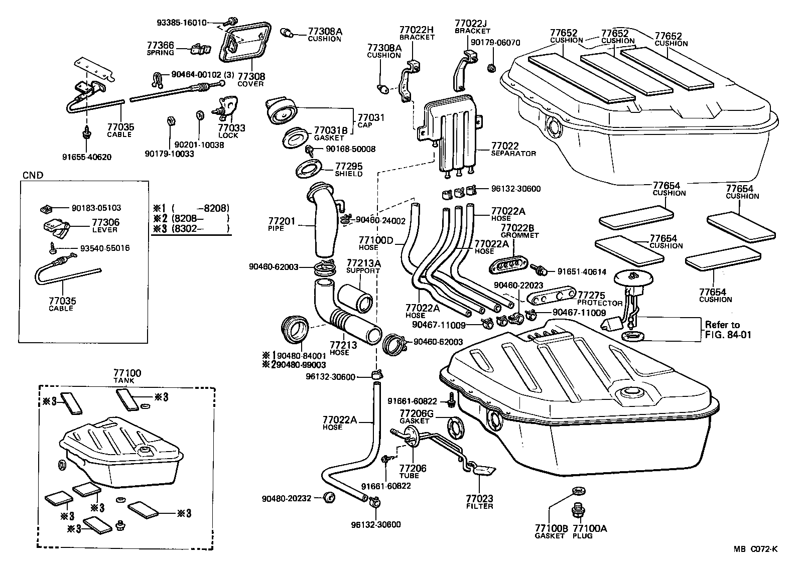 Exploded illustration MBC072K