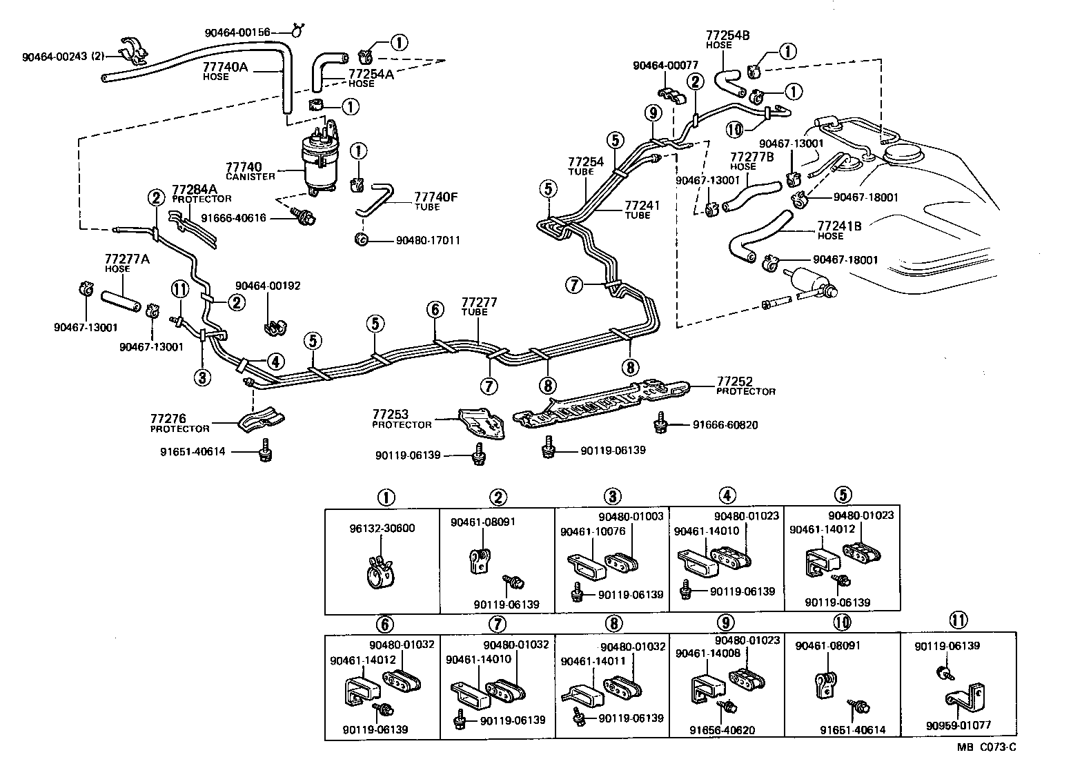 Exploded illustration MBC073C