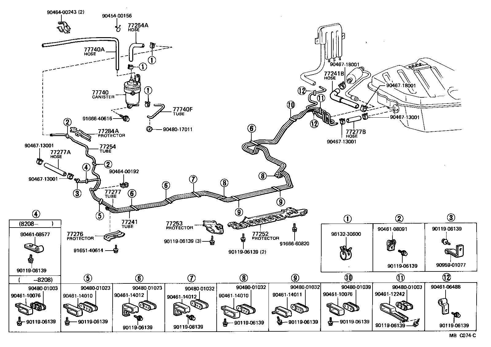 Exploded illustration MBC074C