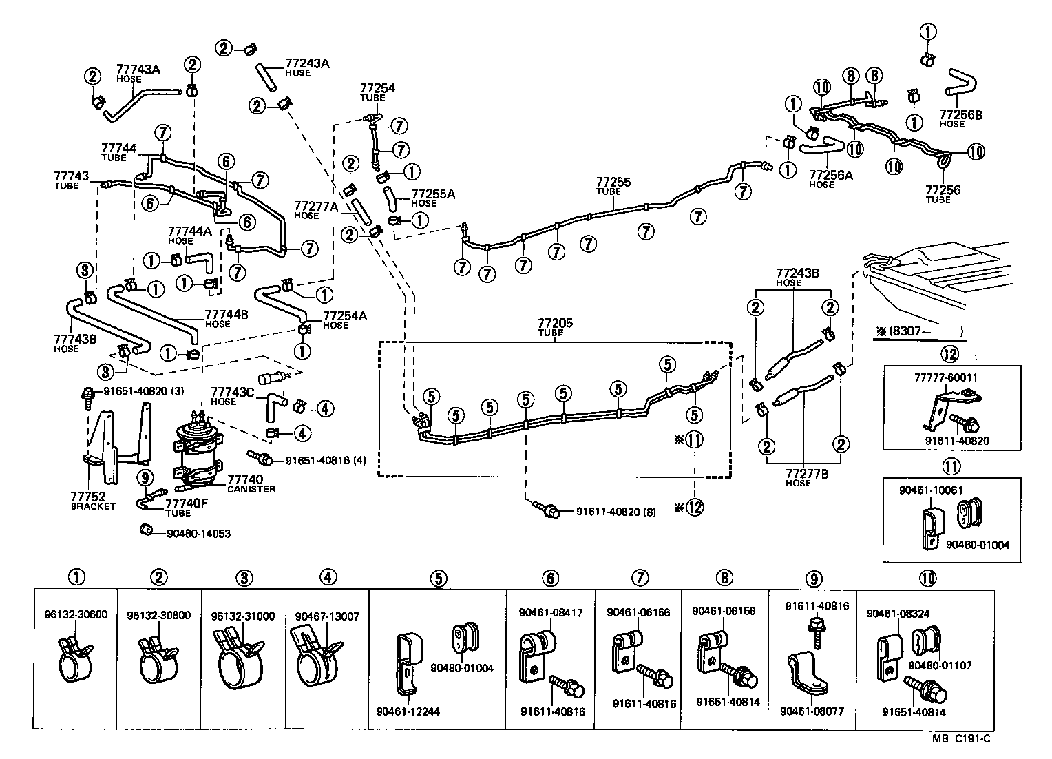 Exploded illustration MBC191C