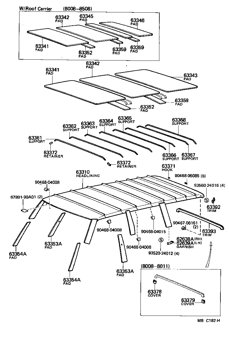 Exploded illustration MBC192H