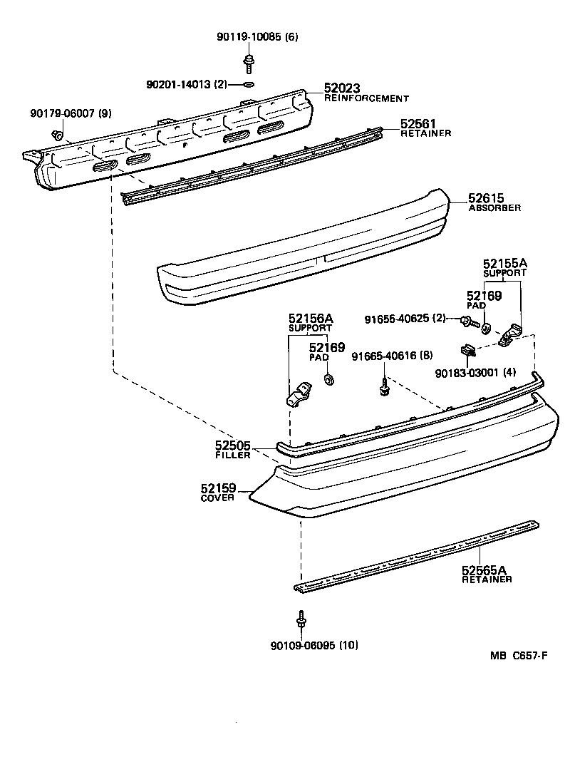 Exploded illustration MBC657F