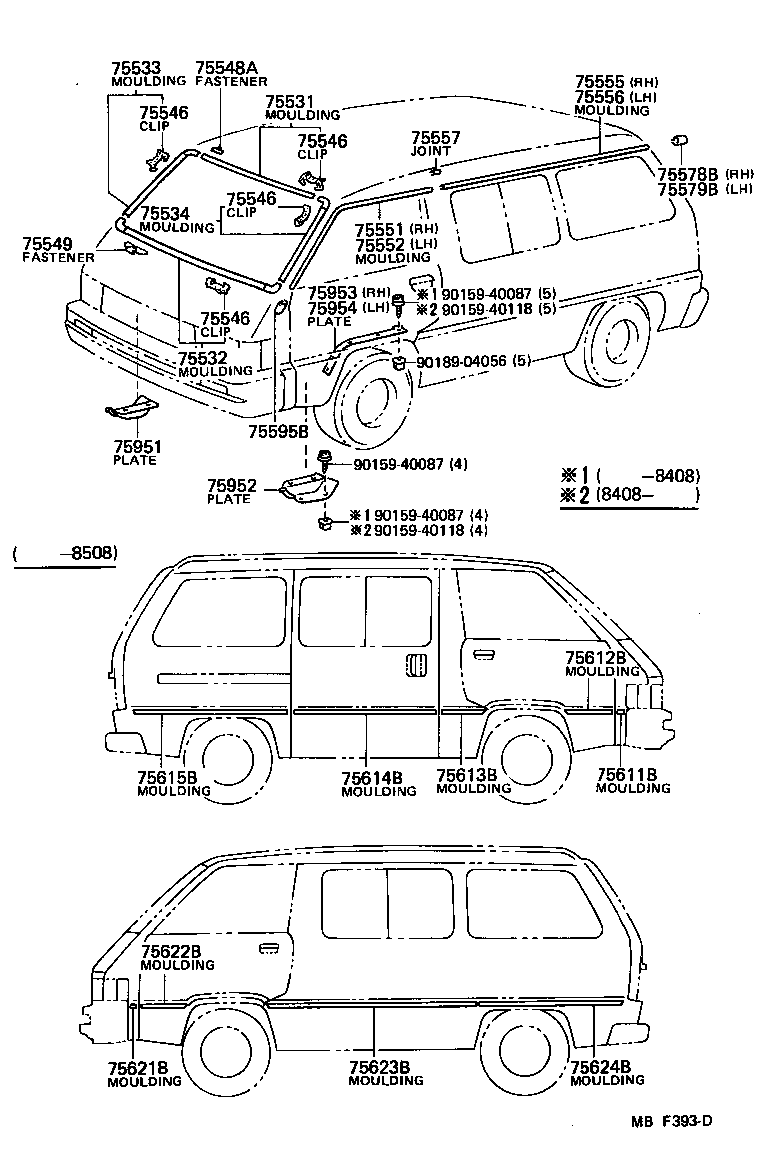 Exploded illustration MBF393D