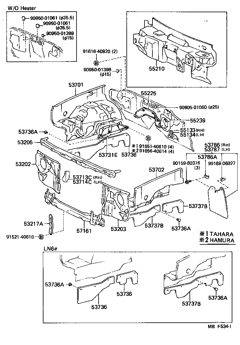 Exploded illustration MBF534I