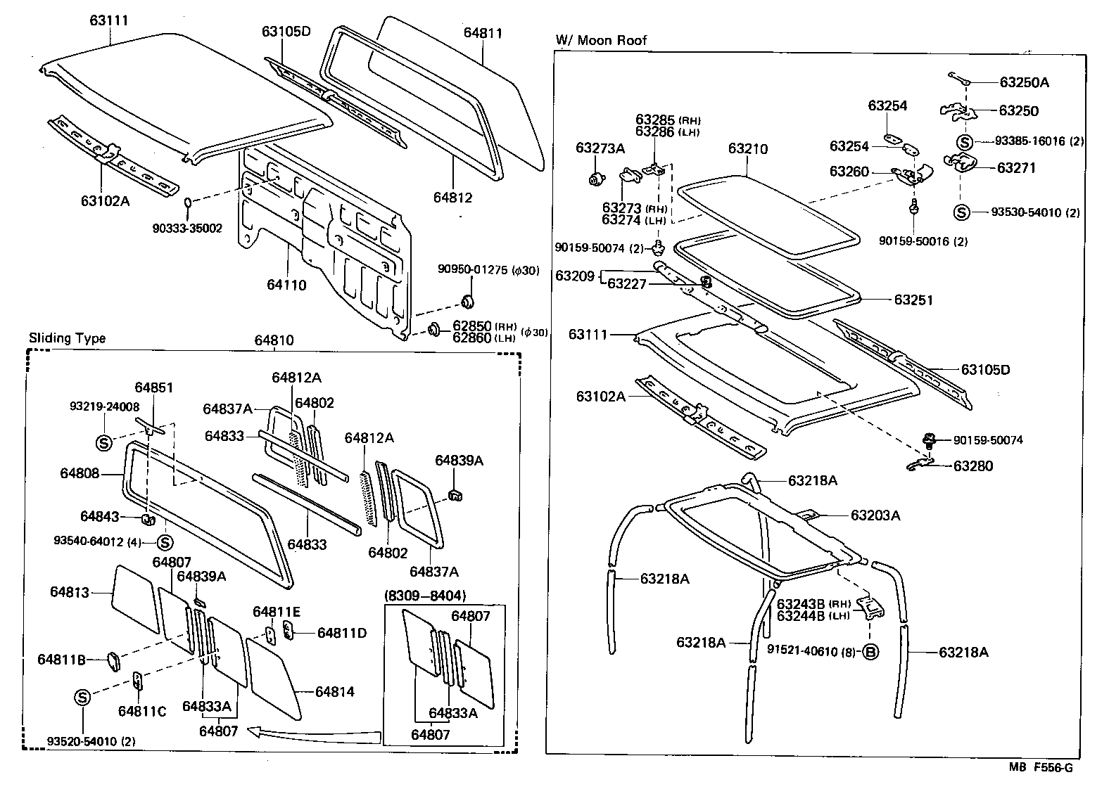 Exploded illustration MBF556G