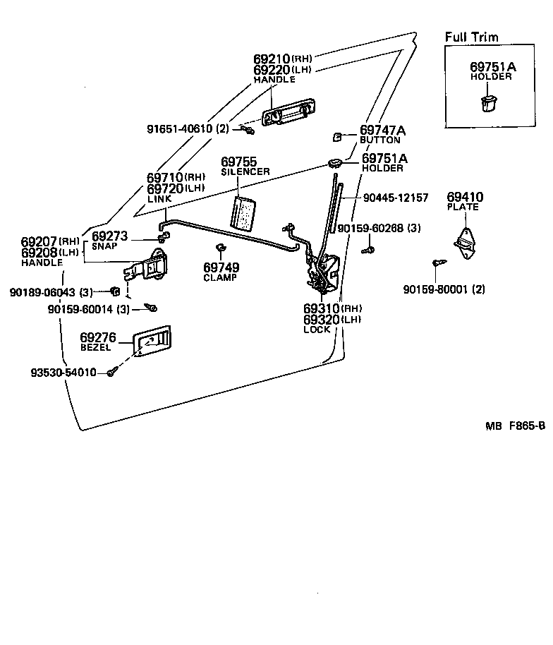 Exploded illustration MBF865B