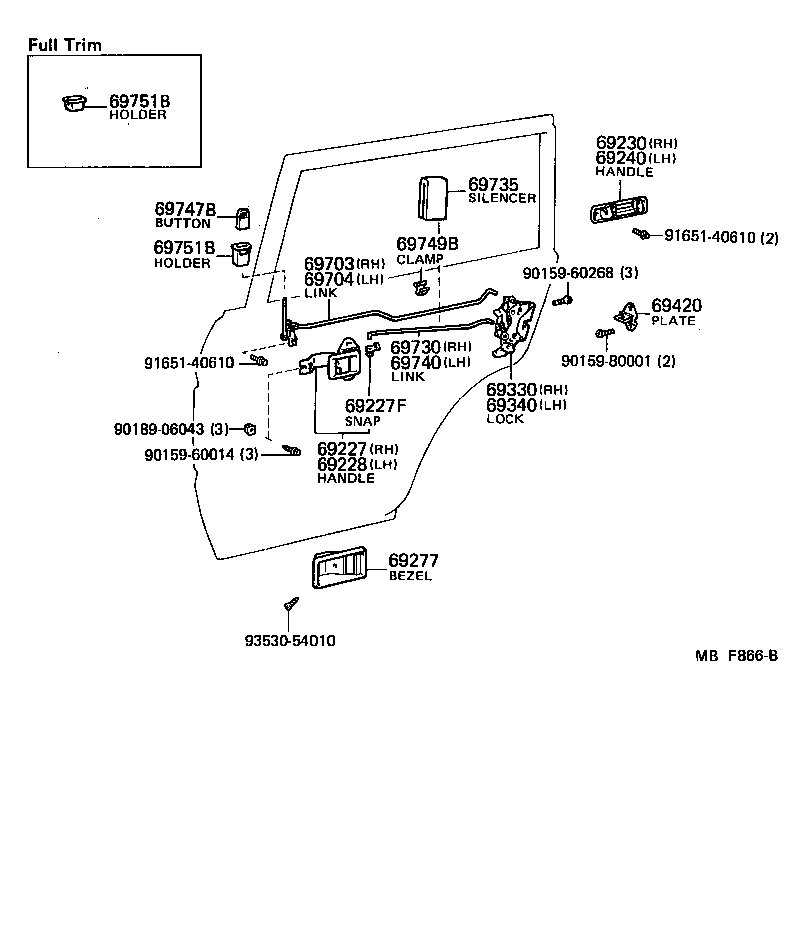 Exploded illustration MBF866B