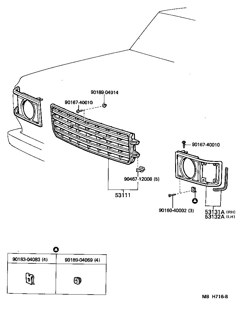 Exploded illustration MBH716B