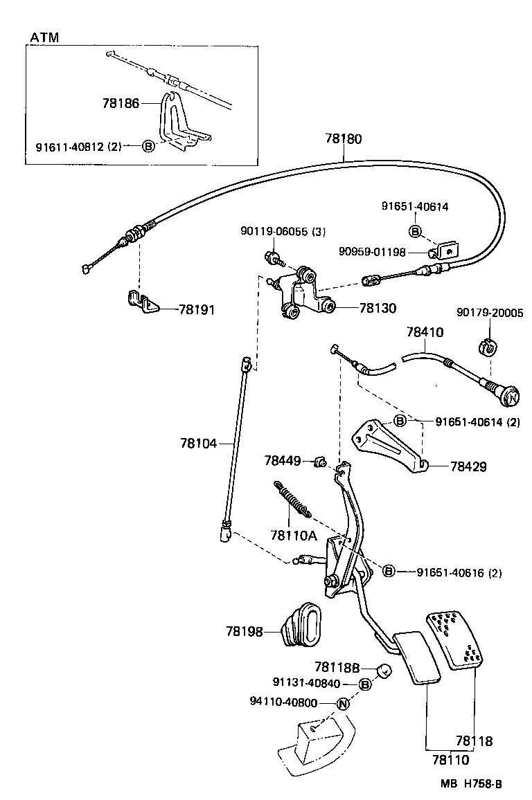 Exploded illustration MBH758B