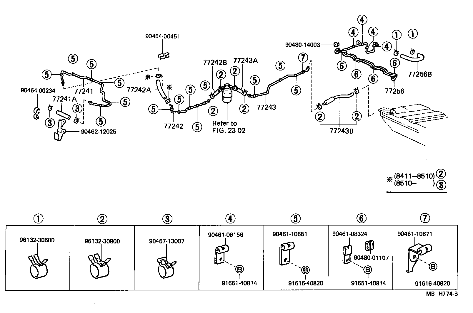 Exploded illustration MBH774B