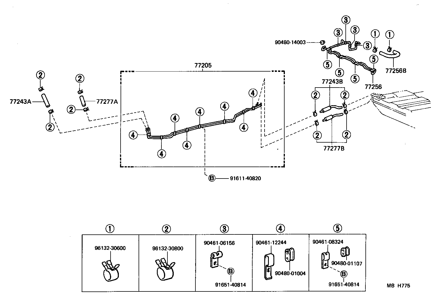 Exploded illustration MBH775