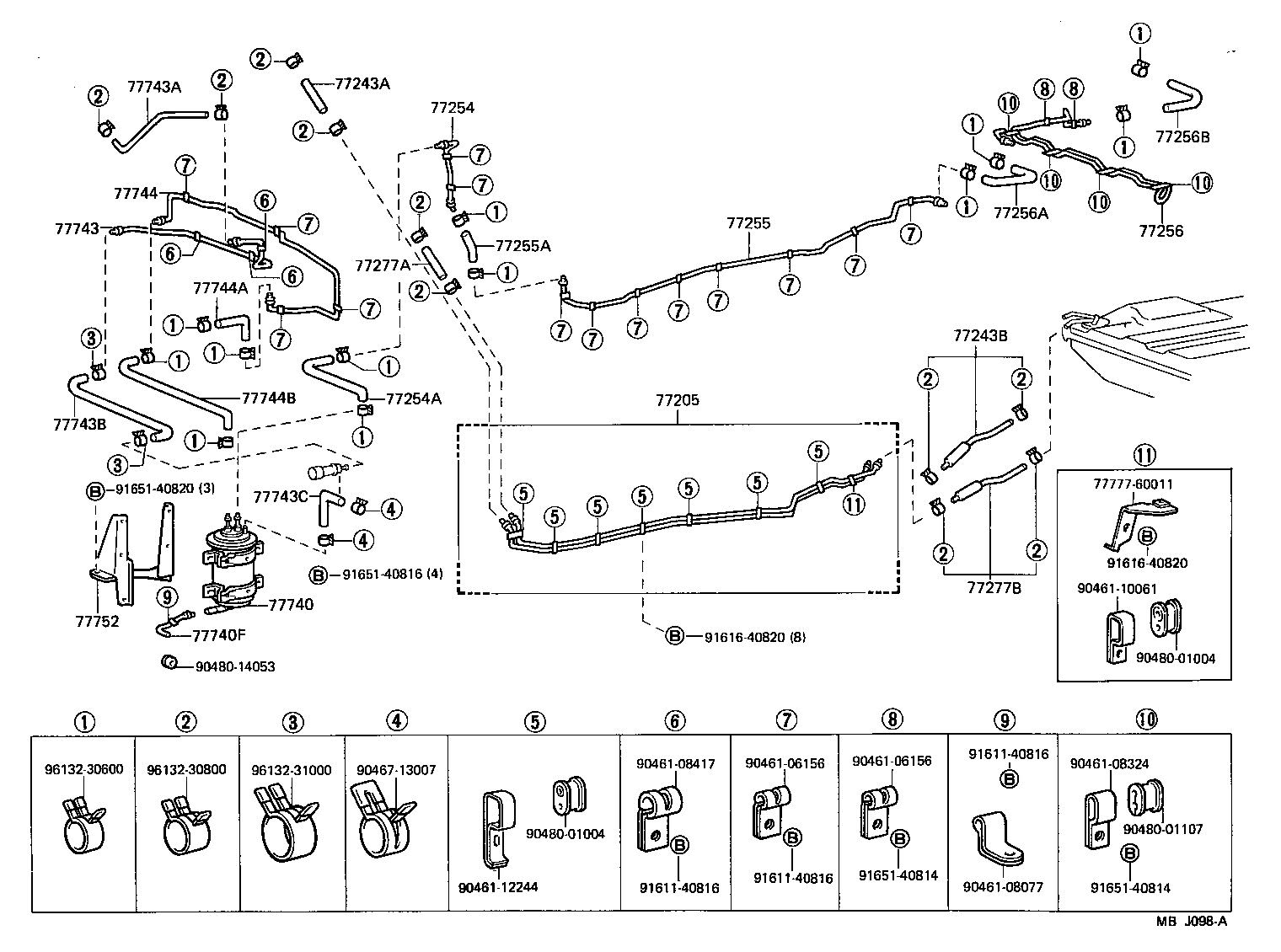 Exploded illustration MBJ098A