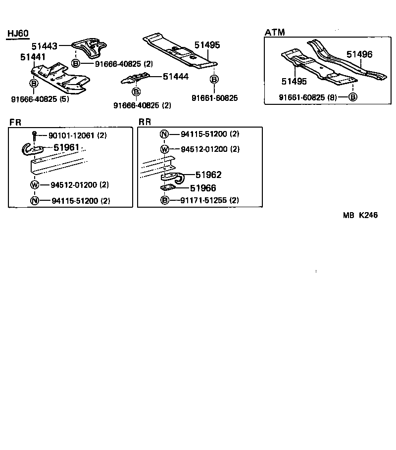 Exploded illustration MBK246