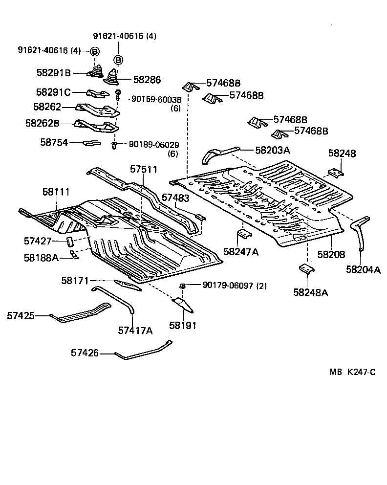 Exploded illustration MBK247C