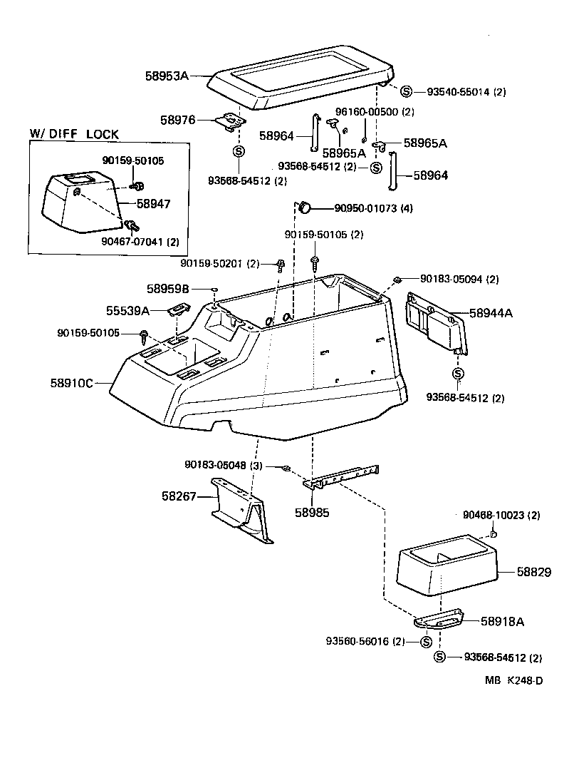 Exploded illustration MBK248D