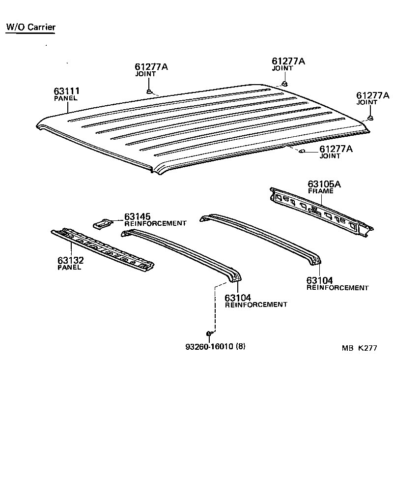 Exploded illustration MBK277