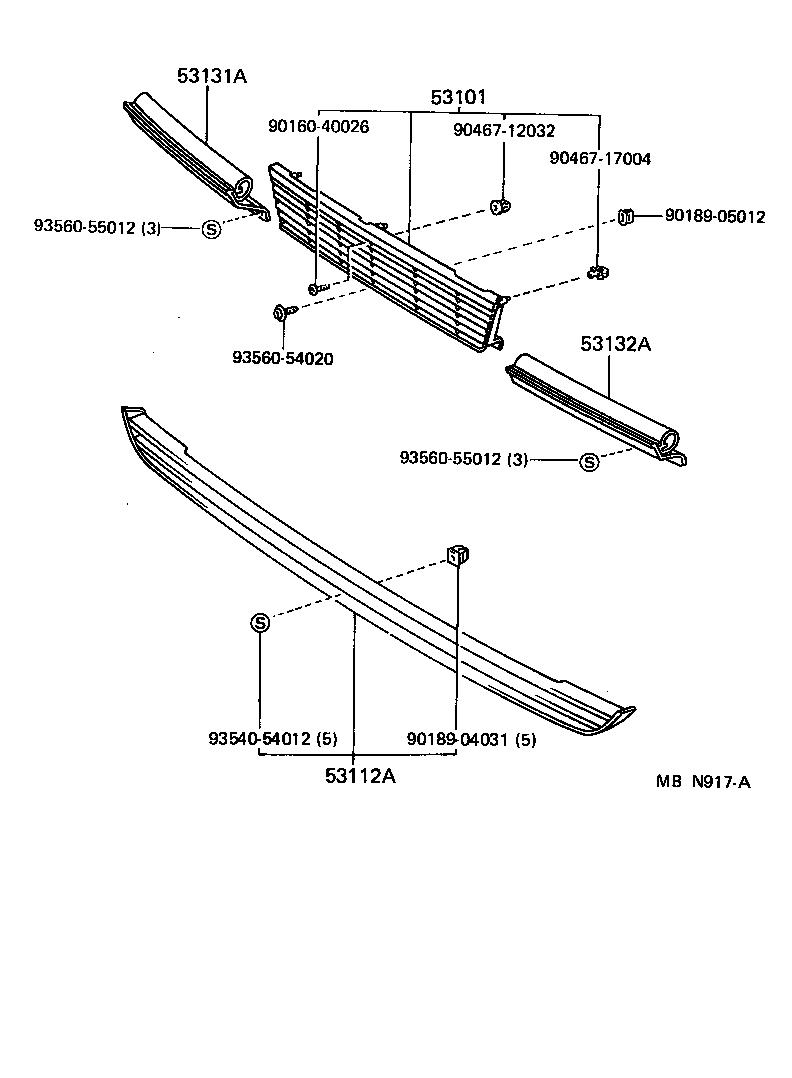 Exploded illustration MBN917A