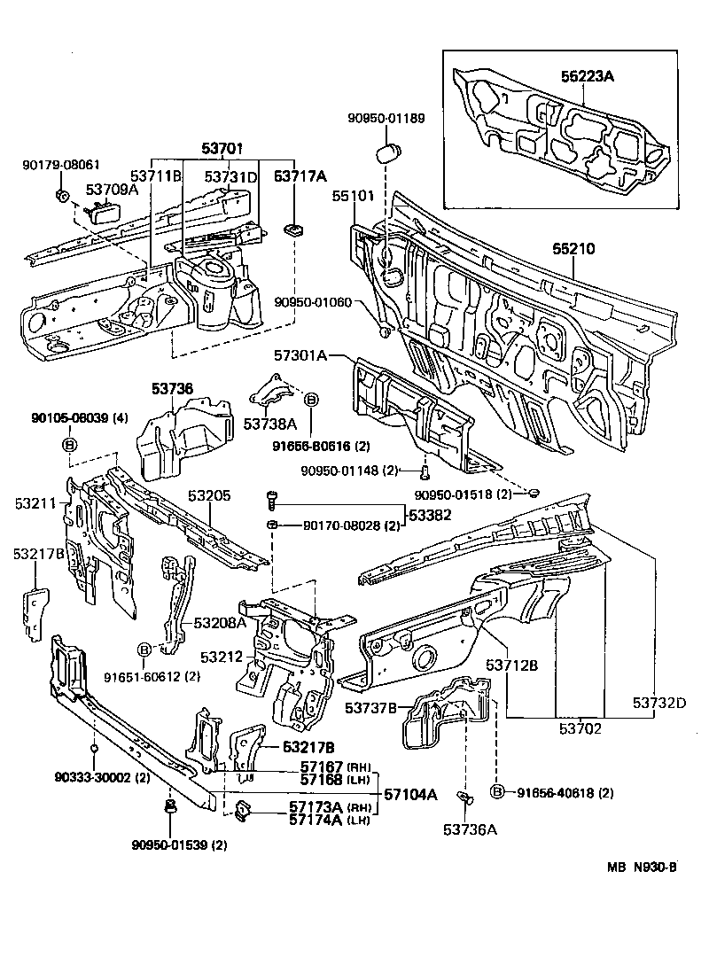 Exploded illustration MBN930B