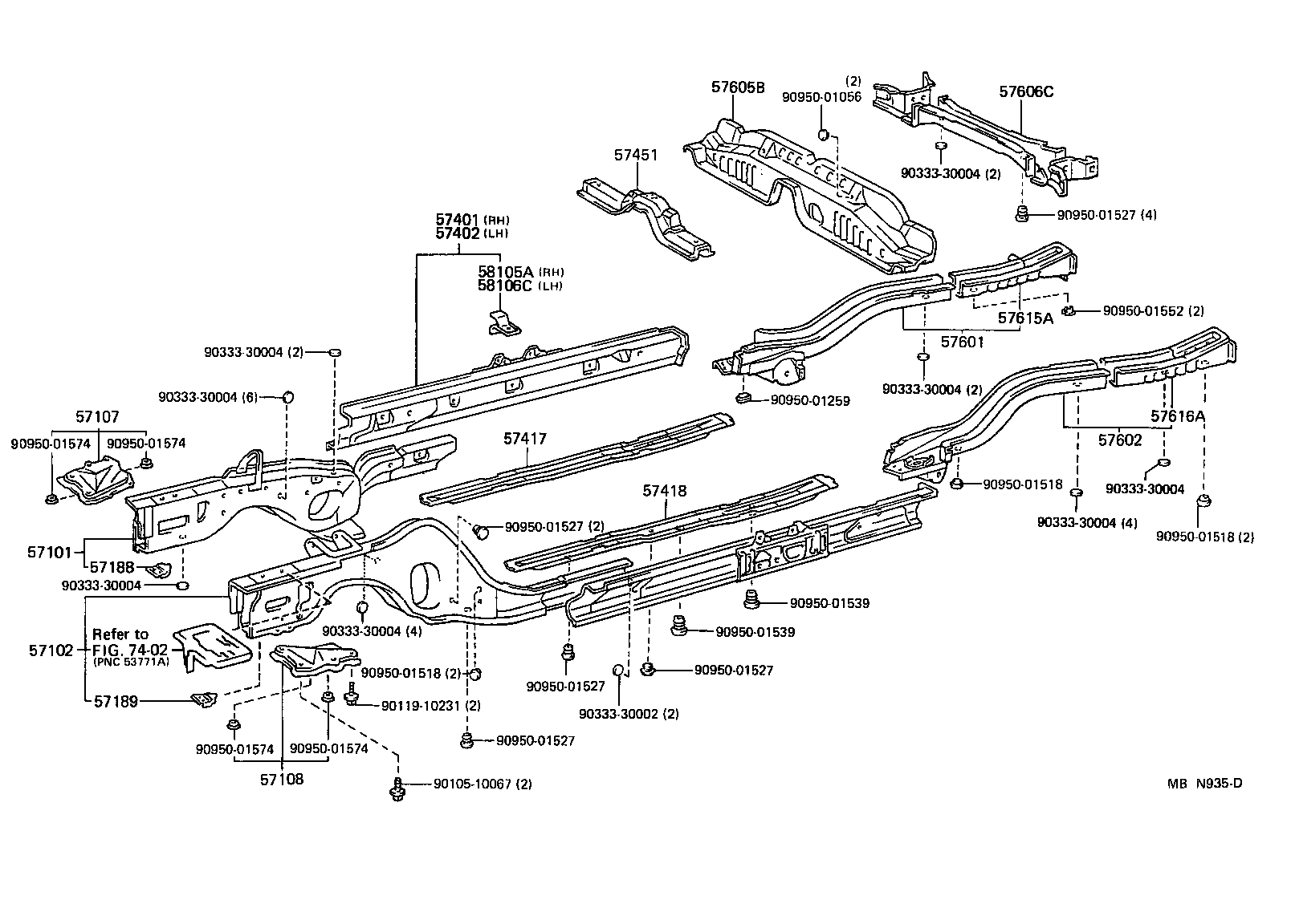 Exploded illustration MBN935D