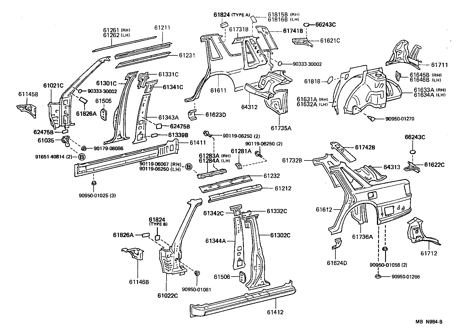 Exploded illustration MBN984B