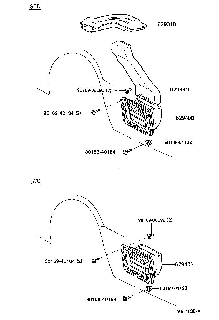 Exploded illustration MBP138A