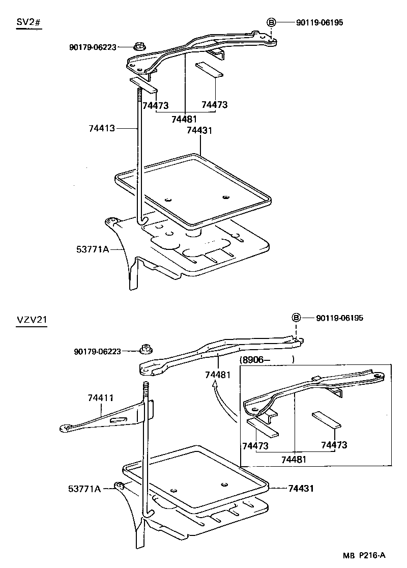 Exploded illustration MBP216A