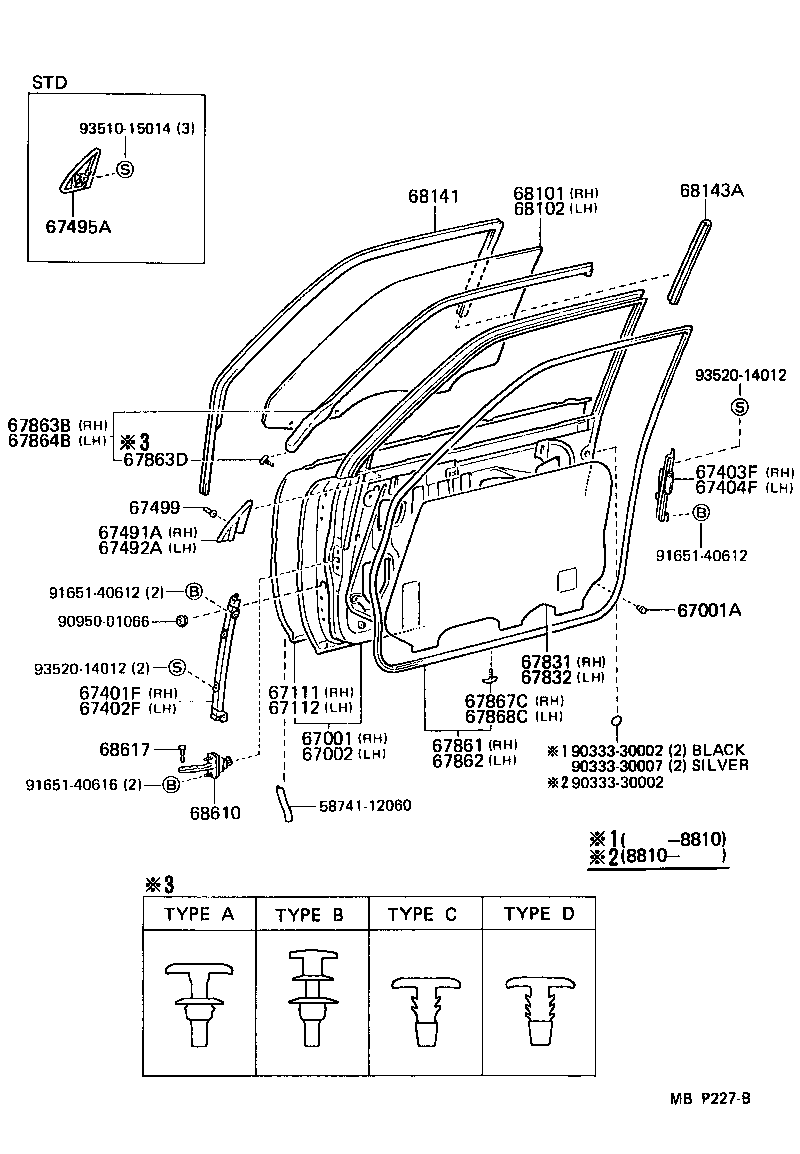 Exploded illustration MBP227B