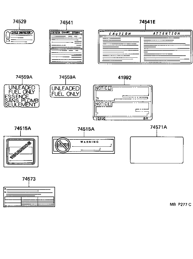 Exploded illustration MBP277C