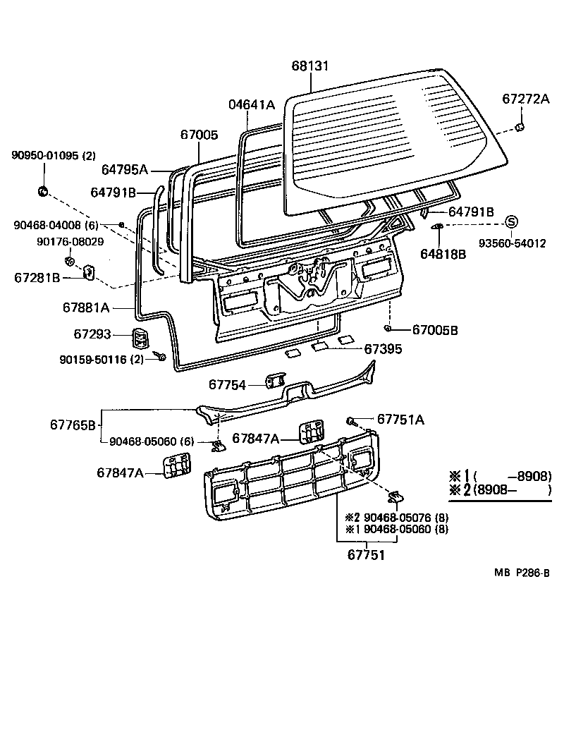 Exploded illustration MBP286B