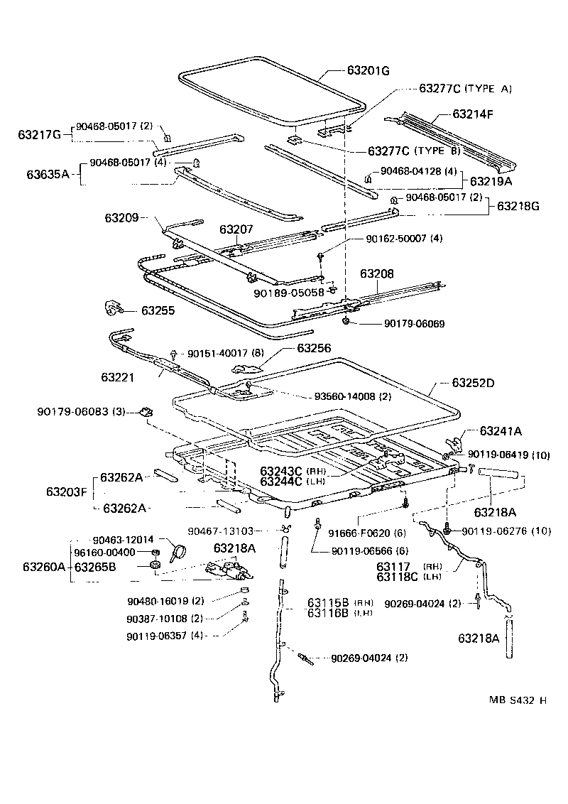 Exploded illustration MBS432H